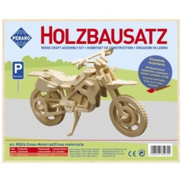 Kit constructie din lemn motocicleta Off-Road 56 piese Pebaro 8506