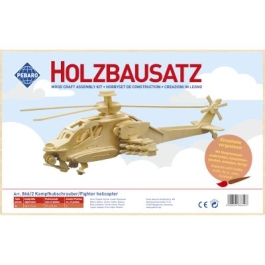 Kit constructie din lemn elicopter de lupta 86 piese Pebaro 8662