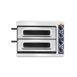 Cuptor profesional pizza 2/40 Vetro 2400 W cu 2 camere, Hendi Inox 567x427,5x(H)428 mm