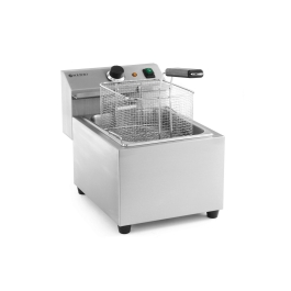 Friteuza electrica profesionala, Hendi Mastercook 8 lt, 3500W, temperatura reglabila pana la 195 gr C, termostat, 305x460x(h)350 mm