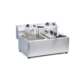 Friteuza electrica profesionala dubla 2x8 litri, inox, 2x3500W, Hendi Mastercook