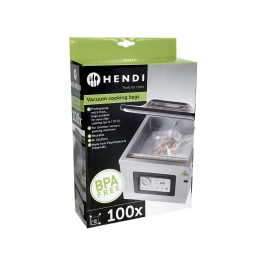 Set 100 pungi vacuum pentru gatit netede 250x350 mm, ideale pentru gatit in sistem Sous-vide, Hendi, 2 straturi, 75 microni grosime