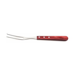 Furca gratar, inox si lemn, culoare rosiatica, lungime 323mm