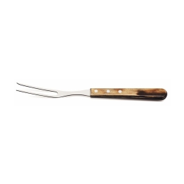 Furca gratar, inox si lemn, culoare maro, lungime 323mm