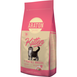 Hrana uscata pentru pui de pisica, cu pui si pasare, 15 kg, Araton Kitten