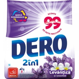Detergent pudra 2in1 manual, lavanda 400g - Dero