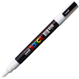 Marker UNI PC-3M 0. 9-1. 3 mm alb Posca