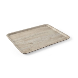 Tava de servire laminata cu imprimeu pe lemn Hendi, Lemn deschis,dimensiune 330x430mm