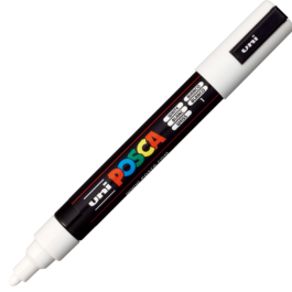 Marker UNI PC-5M 1. 8-2. 5 mm alb Posca