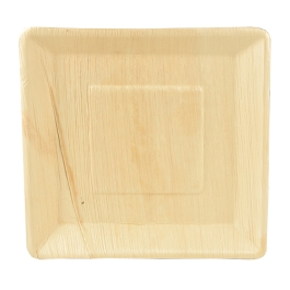 Set 25 farfurii patrate, 250x250x25mm, unica folosinta, fabricate din frunze de palmier