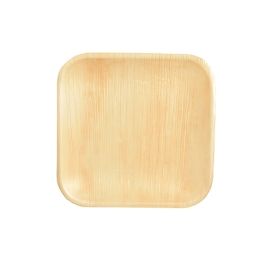Set 25 farfurii patrate, unica folosinta, 180x180x15mm, fabricate din frunze de palmier