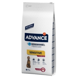Hrana uscata Caini, 12 kg, cu miel si orez, Advance Dog Sensitive Adult