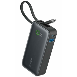 Acumulator extern Anker Nano 545, 10000 mAh, 30W, USB-C, USB-A, cablu USB-C incorporat, Negru