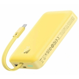 Baterie externa Baseus Magnetic Mini Wireless, 10000mAh 30W, Incarcare rapida, USB-C Galben