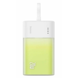 Baterie externa Baseus Popsicle 5200 mAh, 20W, USB-C, cablu incorporat Verde