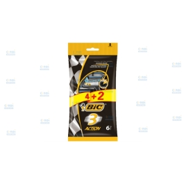 BIC3 ACTION APARAT RAS BARBATI 3LAME 4+2BUC