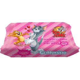 Cottonino Tom and Jerry Servetele umede pentru copii Bubble Gum, 72 buc