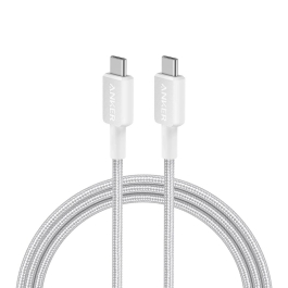 Cablu Anker 322 USB-C la USB-C, 60W, 0.9 metri  Alb