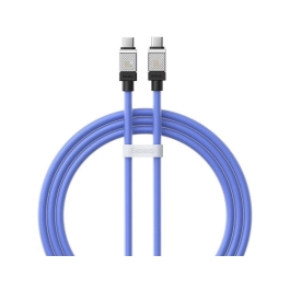 Cablu Baseus Coolplay, USB-C la USB-C, 100W, 1m Albastru