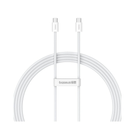 Cablu Baseus Superior Series 2, Incarcare rapida, USB-C la USB-C, 100W, 1m, Alb