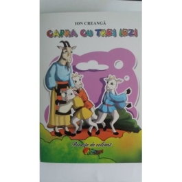 Capra cu trei iezi. Poveste de colorat - Ion Creanga