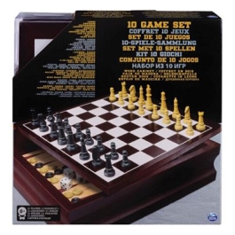 Set 10 jocuri in cutie de lemn, Cardinal Games