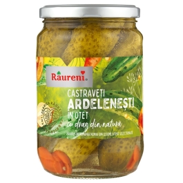 Castraveti ardelenesti in otet, 680g, Raureni	