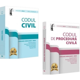 Pachet Codul civil si Codul de procedura civila Ianuarie 2024. Editii tiparite pe hartie alba - Dan Lupascu