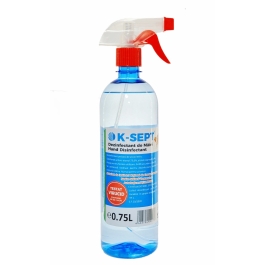 K-SEPT Virucid Dezinfectant maini pe baza de alcool 75% cu pulverizator, 750 ml
