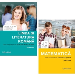 Pachet Limba romana si Matematica Evaluarea Nationala 2025. Ghid complet pentru clasa 8 - Marinela Pantazi Daniela Stoica