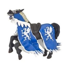 Figurina Calul Regelui cu blazon Dragon, albastru, Papo