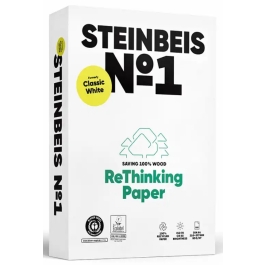 Hartie copiator reciclata, Steinbeis NO 1 Classic White, A4, 80 g/mp, 500 coli/top