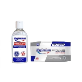 Pachet Hygienium VIRUCID Gel dezinfectant maini 50 ml + Servetele Umede dezinfectante 48 buc, avizat Ministerul Sanatatii