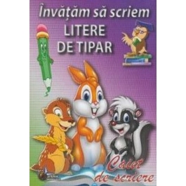 Invatam sa scriem litere de tipar. Caiet de scriere