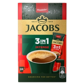 Cafea instant, Jacobs 3in1 Intense, 24 plicuri