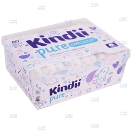 KINDII PURE BETISOARE URECHI BABY 60BUC