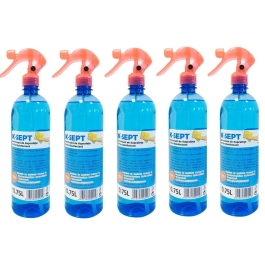 Pachet K-SEPT Virucid Dezinfectant suprafete pe baza de alcool 75% cu pulverizator, 750 ml x 5 buc