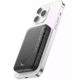 Baterie externa magnetica wireless Anker 321 MagGo, 5000 mAh, USB-C, pentru seria iPhone 12/13/14, Negru
