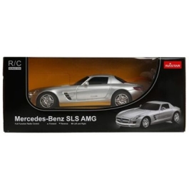 Masina cu telecomanda Mercedes-Benz SLS AMG argintiu, scara 1: 24, Rastar