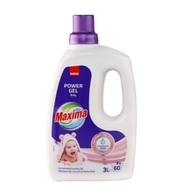 Detergent lichid Baby, 60 spalari, 3 L, Sano Maxima	