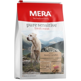 MERA Hrana Uscata Caini Pure Sensitive Fresh Meat Adult Medium/Maxi Vita si Cartof 12.5 kg