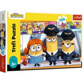 Puzzle minionii la aeroport 100 piese