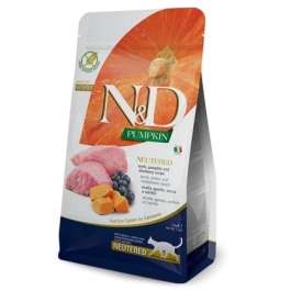 Hrana uscata Pisici Sterilizate, cu Miel si afine, 1.5 kg, N&D Pumpkin Cat