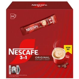 Cafea solubila, Nescafe 3 in 1 Original, 15.5g x 24 plicuri