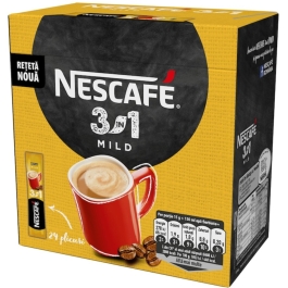 Cafea solubila, Nescafe 3 in 1 Mild, 15g x 24 plicuri