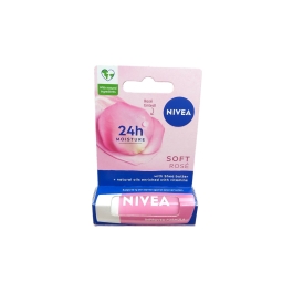 NIVEA BALSAM BUZE 4.8G SOFT CARE ROSE