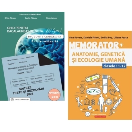 Pachet Bacalaureat Biologie 2025 clasele 11-12. Ghid pentru nota 10 si Memorator - Stelica Ene Liliana Pasca