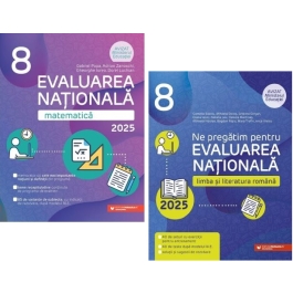 Pachet Editura Paralela 45 - Evaluarea nationala 2025. Limba si literatura romana si Matematica Clasa a 8-a - Gabriel Popa, Camelia Sapoiu