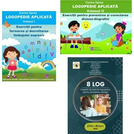Pachet complet de logopedie aplicata vol. 1 i vol. 2 si exercitii logopedice pentru remedierea dislaliei - Corina Oprea Ecaterina Vrasmas