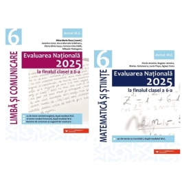 Pachet Evaluare Nationala 2025 la finalul clasei a 6-a, Romana si Matematica - Geanina Cotoi, Bogdan Antohe